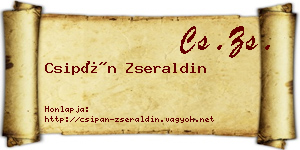 Csipán Zseraldin névjegykártya
